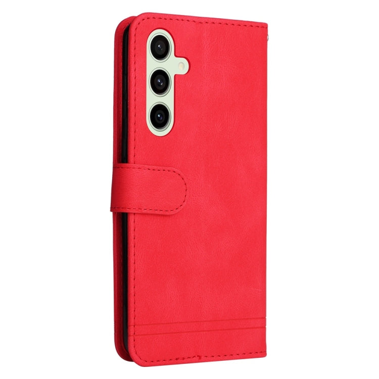 For Samsung Galaxy S24 FE 5G Skin Feel Life Tree Metal Button Leather Phone Case