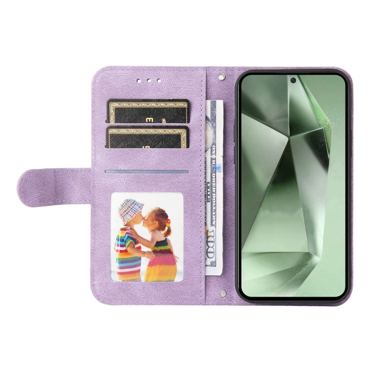 For Samsung Galaxy S24 FE 5G Skin Feel Life Tree Metal Button Leather Phone Case
