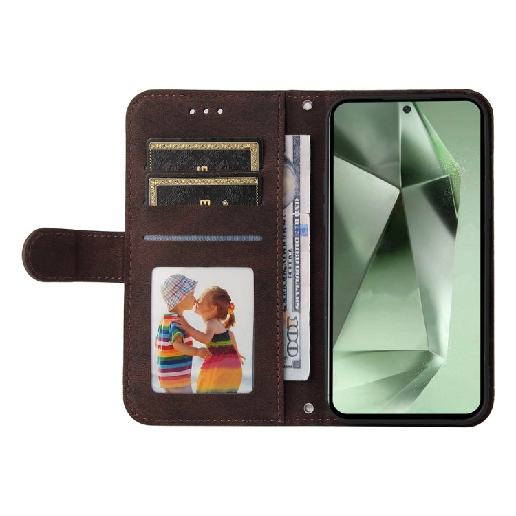 For Samsung Galaxy S24 FE 5G Skin Feel Life Tree Metal Button Leather Phone Case