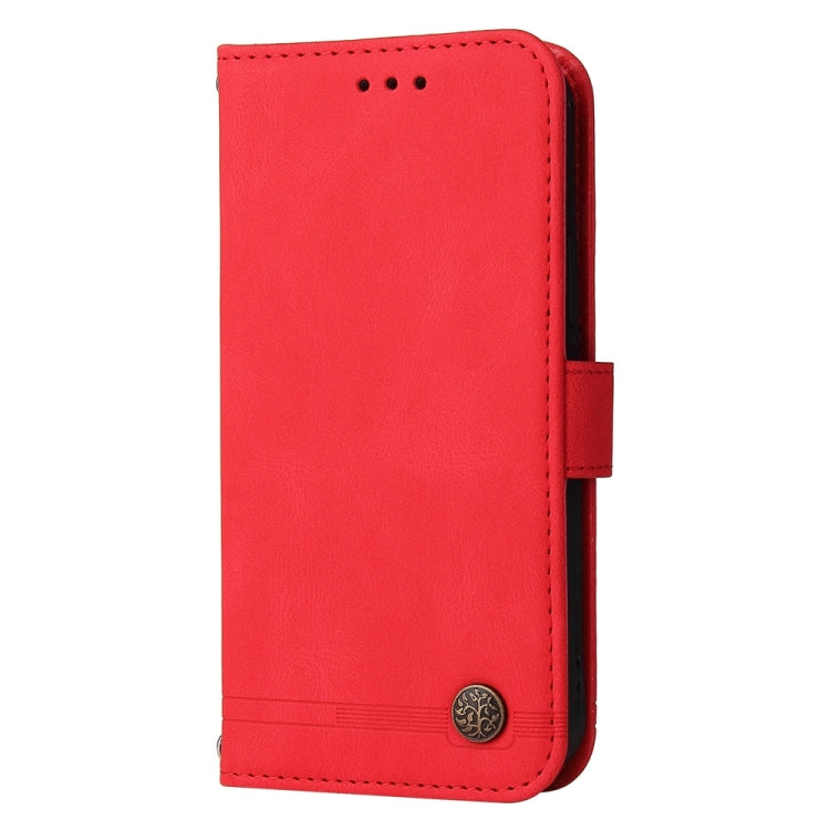 For Samsung Galaxy S25 5G Skin Feel Life Tree Metal Button Leather Phone Case
