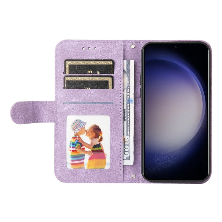 For Samsung Galaxy S25 5G Skin Feel Life Tree Metal Button Leather Phone Case