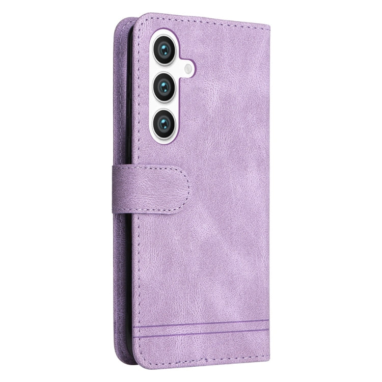 For Samsung Galaxy S25+ 5G Skin Feel Life Tree Metal Button Leather Phone Case