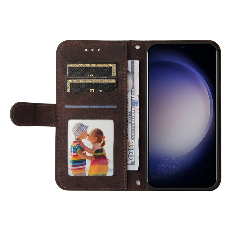 For Samsung Galaxy S25+ 5G Skin Feel Life Tree Metal Button Leather Phone Case