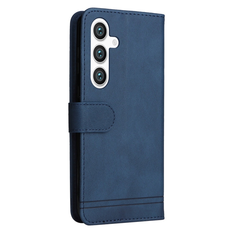 For Samsung Galaxy S25+ 5G Skin Feel Life Tree Metal Button Leather Phone Case