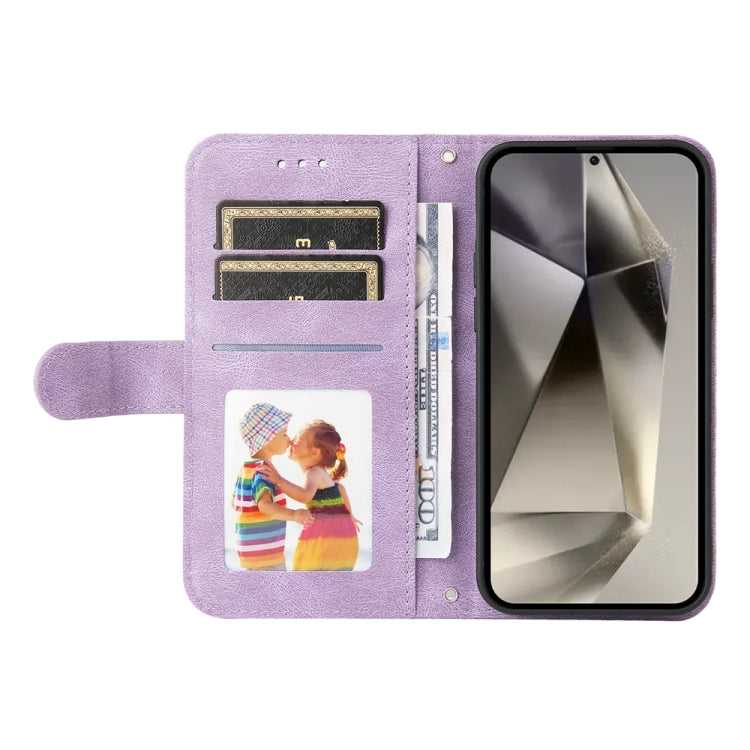 For Samsung Galaxy S25 Ultra 5G Skin Feel Life Tree Metal Button Leather Phone Case