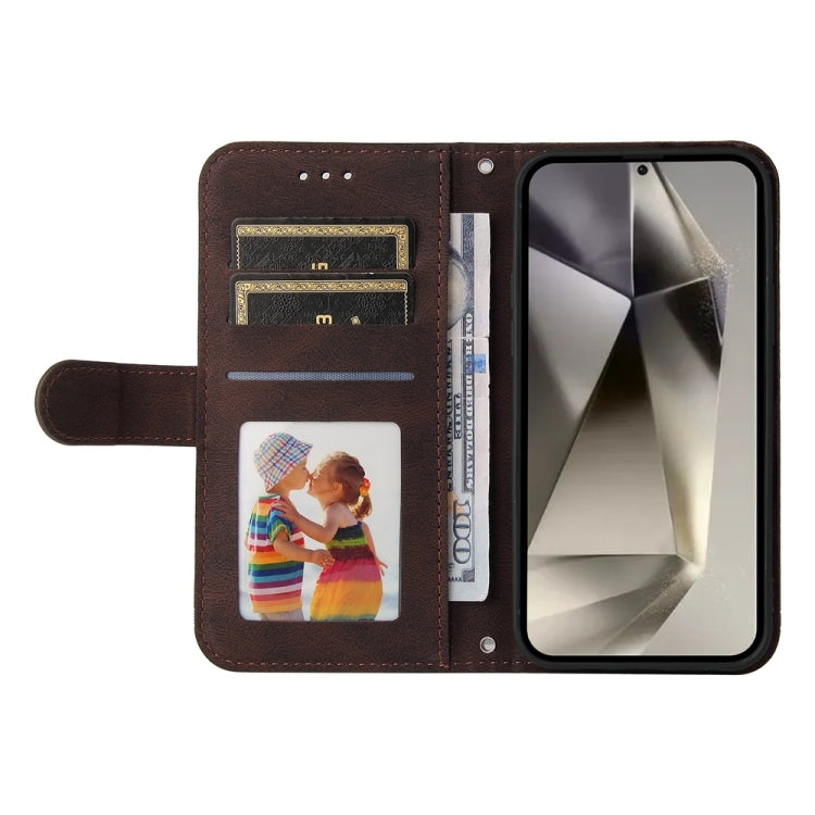 For Samsung Galaxy S25 Ultra 5G Skin Feel Life Tree Metal Button Leather Phone Case
