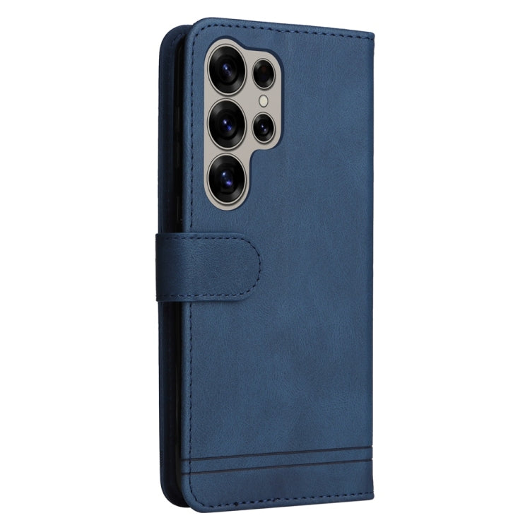 For Samsung Galaxy S25 Ultra 5G Skin Feel Life Tree Metal Button Leather Phone Case