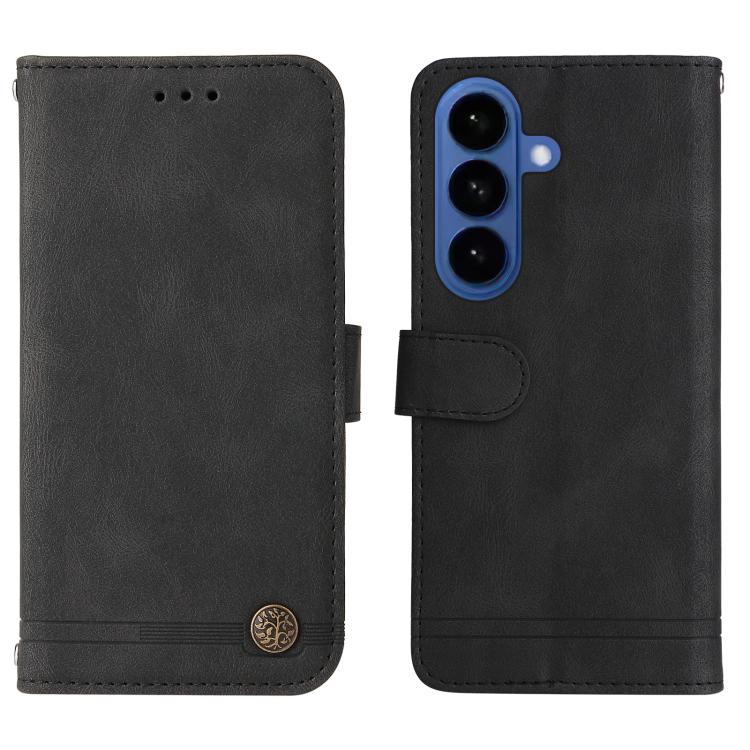 For Samsung Galaxy S26 5G Skin Feel Life Tree Metal Button Leather Phone Case