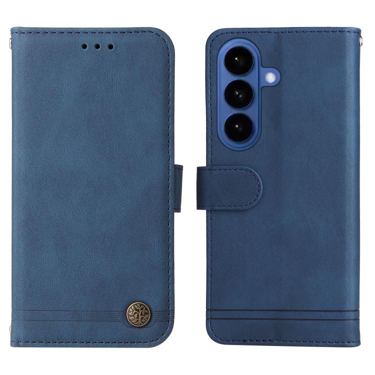 For Samsung Galaxy S26 5G Skin Feel Life Tree Metal Button Leather Phone Case