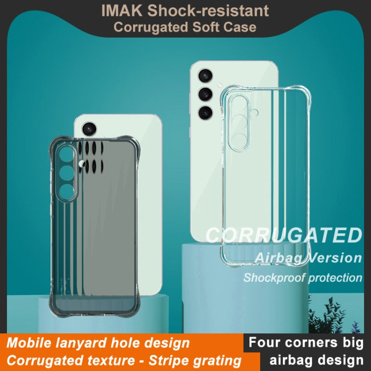 For Samsung Galaxy S24 FE 5G IMAK Corrugated Texture Airbag TPU Phone Case