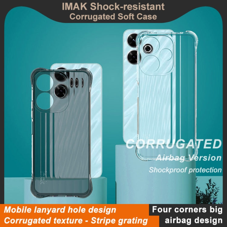 For Redmi 13 4G Global IMAK Corrugated Texture Airbag TPU Phone Case