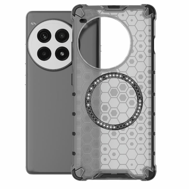 For OnePlus Ace 3 Pro 5G Honeycomb Magnetic Ring Shockproof Phone Case