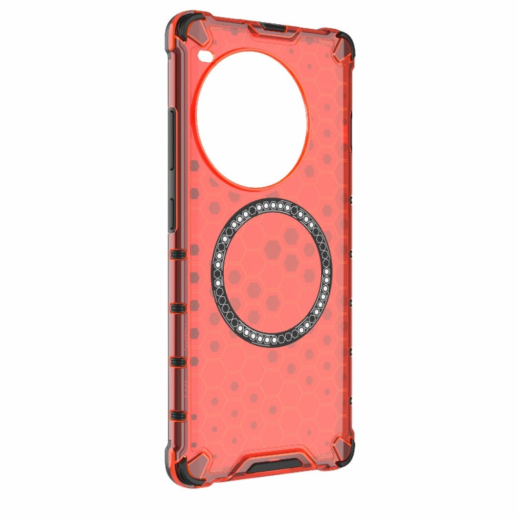 For OnePlus Ace 3 Pro 5G Honeycomb Magnetic Ring Shockproof Phone Case