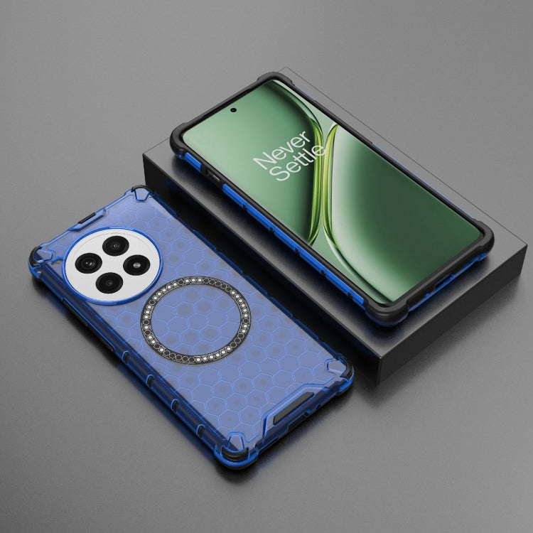 For OnePlus Ace 3 Pro 5G Honeycomb Magnetic Ring Shockproof Phone Case