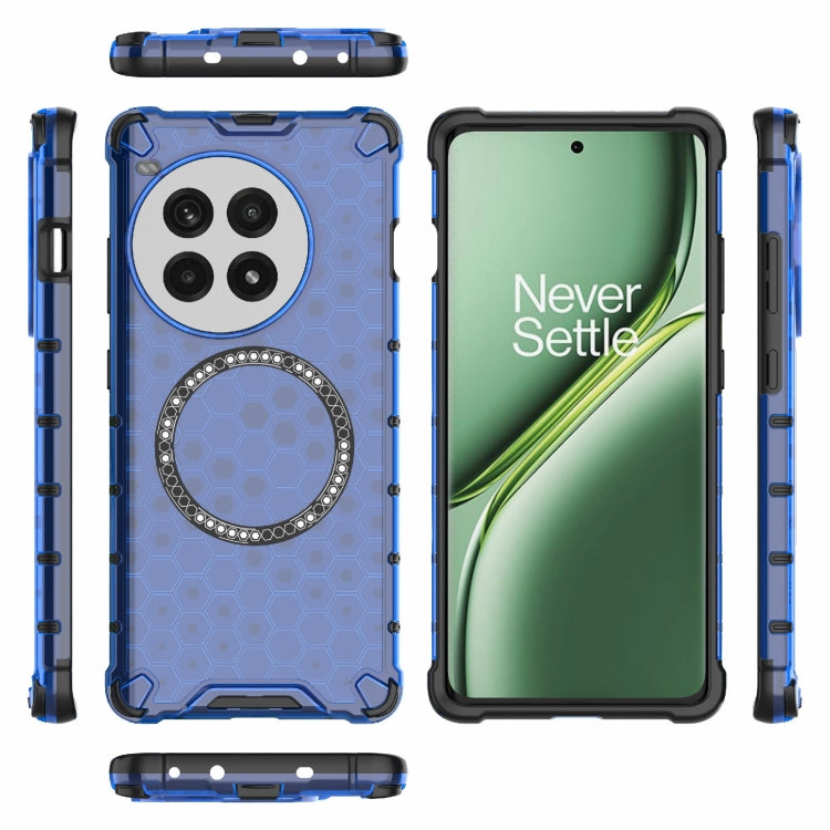 For OnePlus Ace 3 Pro 5G Honeycomb Magnetic Ring Shockproof Phone Case