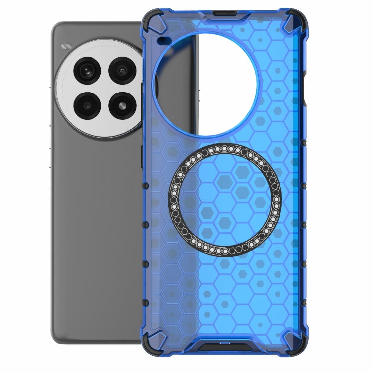For OnePlus Ace 3 Pro 5G Honeycomb Magnetic Ring Shockproof Phone Case