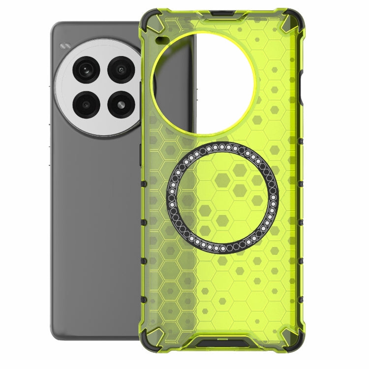 For OnePlus Ace 3 Pro 5G Honeycomb Magnetic Ring Shockproof Phone Case