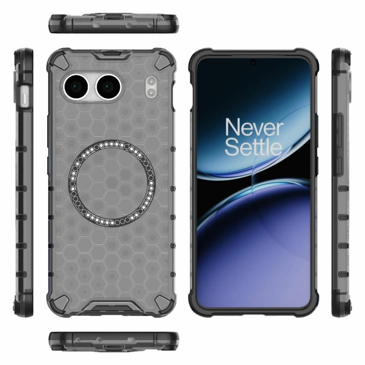 For OnePlus Nord 4 5G Global Honeycomb Magnetic Ring Shockproof Phone Case