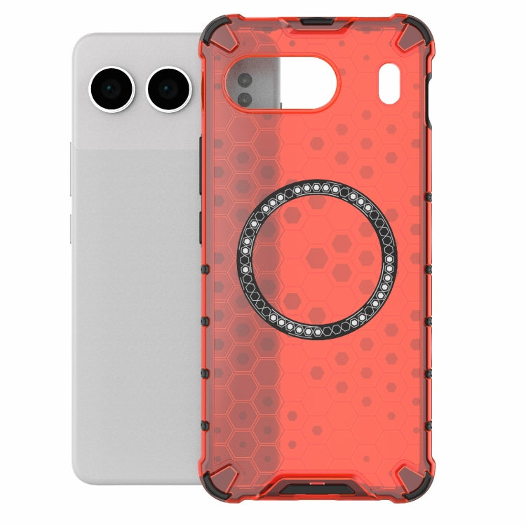 For OnePlus Nord 4 5G Global Honeycomb Magnetic Ring Shockproof Phone Case
