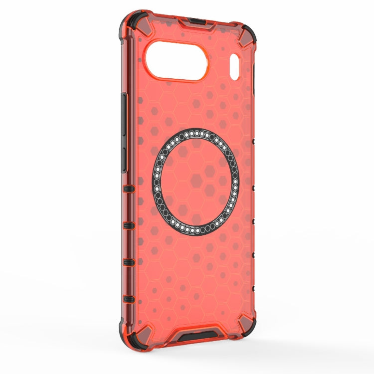 For OnePlus Nord 4 5G Global Honeycomb Magnetic Ring Shockproof Phone Case