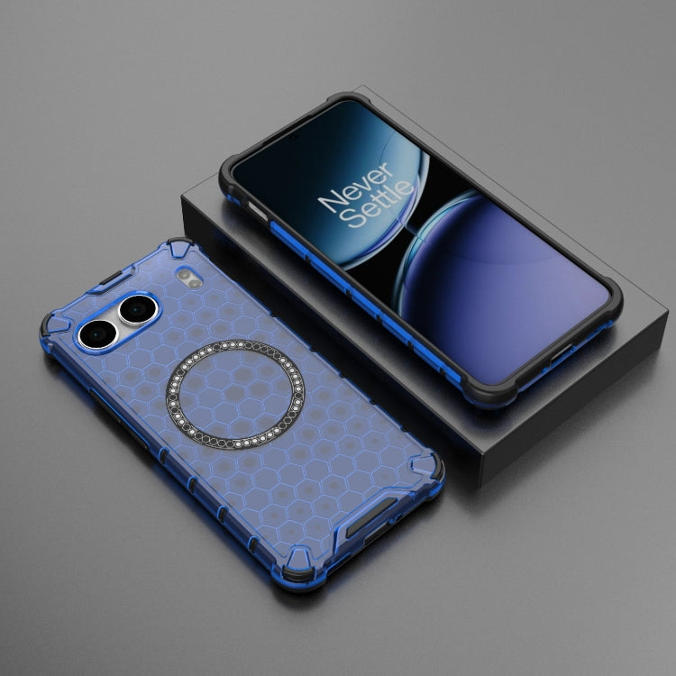 For OnePlus Nord 4 5G Global Honeycomb Magnetic Ring Shockproof Phone Case