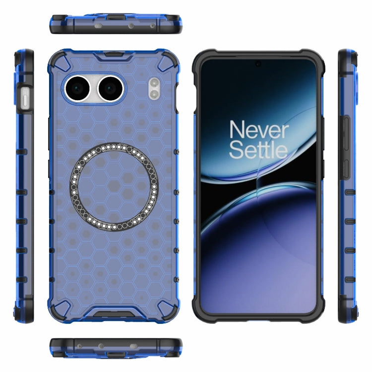 For OnePlus Nord 4 5G Global Honeycomb Magnetic Ring Shockproof Phone Case