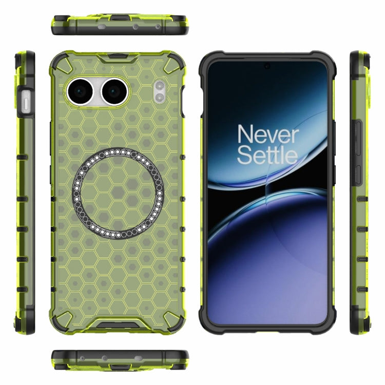 For OnePlus Nord 4 5G Global Honeycomb Magnetic Ring Shockproof Phone Case