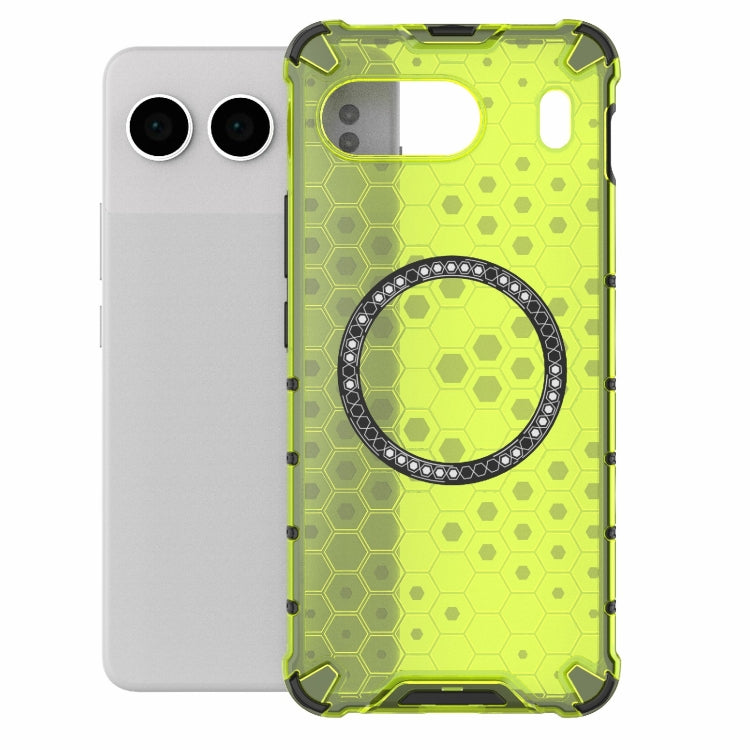 For OnePlus Nord 4 5G Global Honeycomb Magnetic Ring Shockproof Phone Case