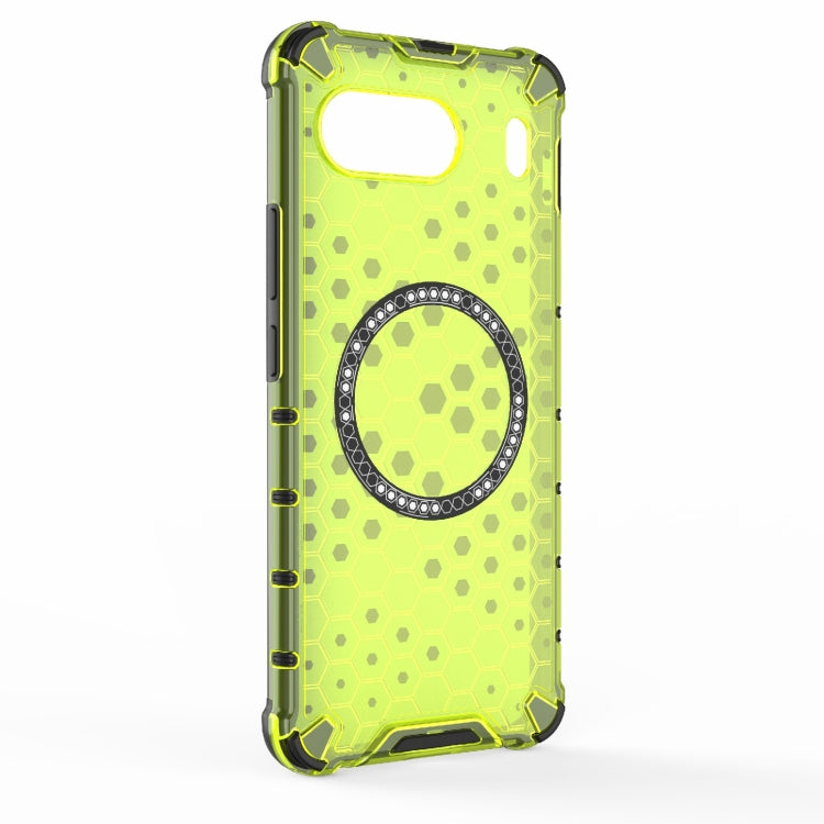 For OnePlus Nord 4 5G Global Honeycomb Magnetic Ring Shockproof Phone Case
