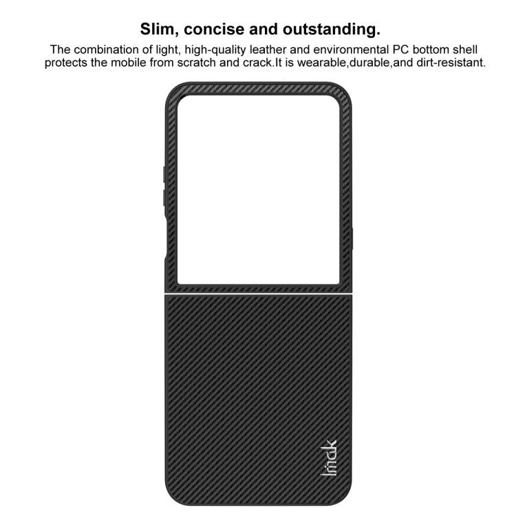 For Motorola Razr 60 Ultra/Razr 70 Ultra imak Ruiyi Series Carbon Fiber PU + PC Phone Case