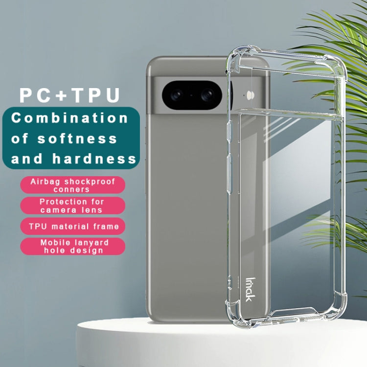 For Google Pixel 8 IMAK Space Shield PC + TPU Airbag Shockproof Phone Case - Transparent