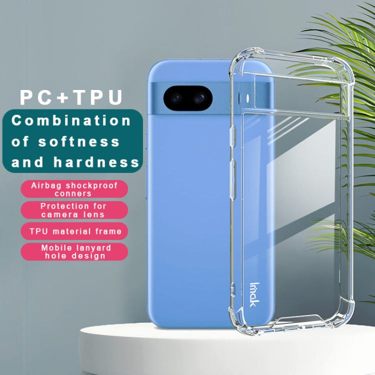 For Google Pixel 8a IMAK Space Shield PC + TPU Airbag Shockproof Phone Case - Transparent