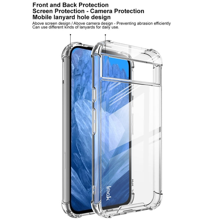 For Google Pixel 8a IMAK Space Shield PC + TPU Airbag Shockproof Phone Case - Transparent