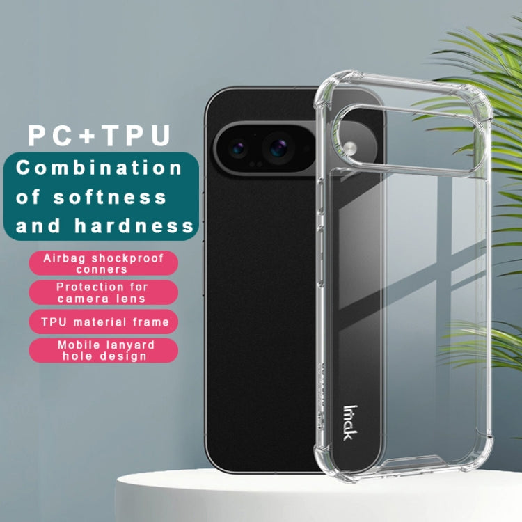 For Google Pixel 9 / Pixel 9 Pro IMAK Space Shield PC + TPU Airbag Shockproof Phone Case - Transparent