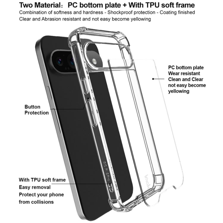 For Google Pixel 9 / Pixel 9 Pro IMAK Space Shield PC + TPU Airbag Shockproof Phone Case - Transparent