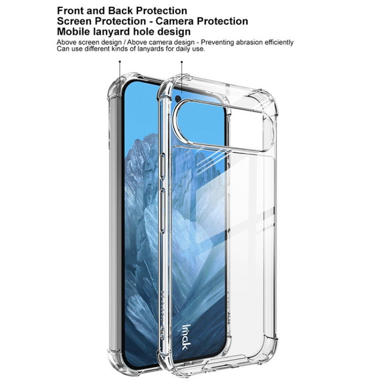 For Google Pixel 9 / Pixel 9 Pro IMAK Space Shield PC + TPU Airbag Shockproof Phone Case - Transparent
