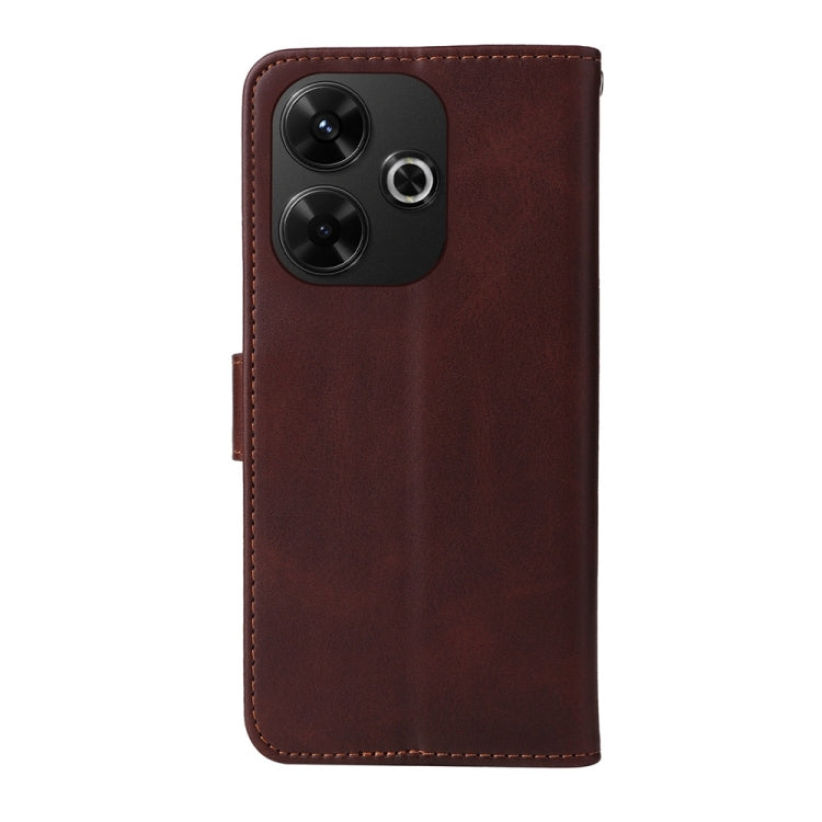 For Redmi 13 4G / Note 13R Classic Calf Texture Flip Leather Phone Case
