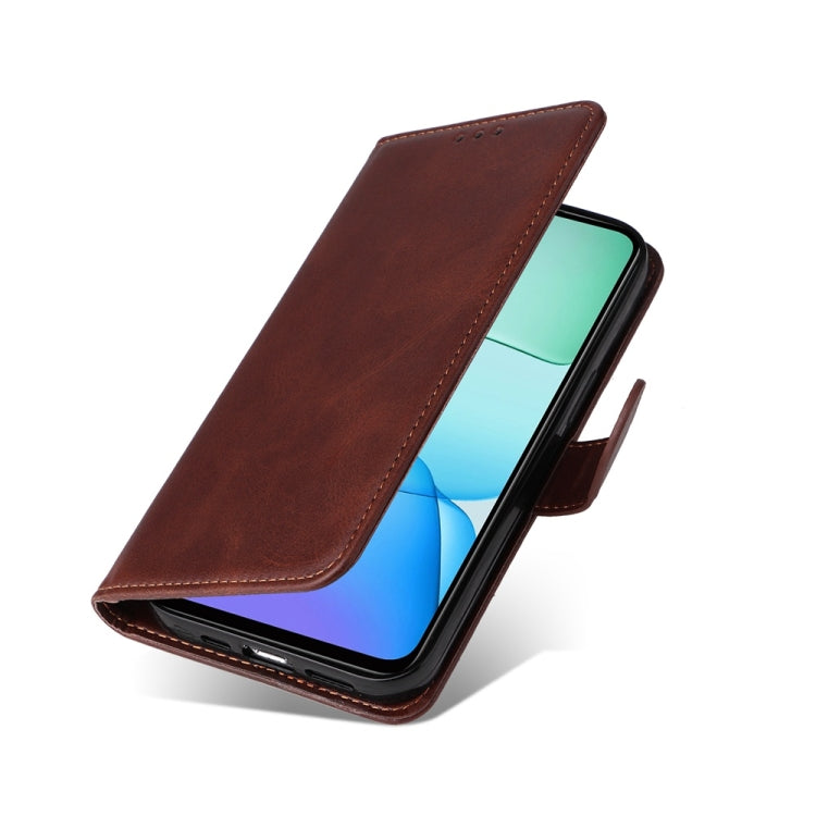 For Redmi 13 4G / Note 13R Classic Calf Texture Flip Leather Phone Case
