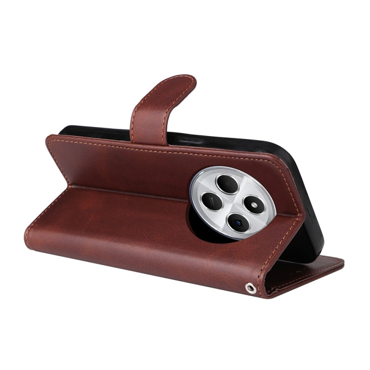 For Redmi 14C 4G Classic Calf Texture Flip Leather Phone Case