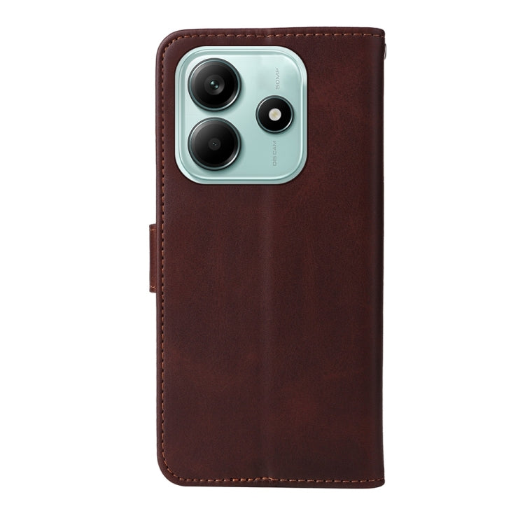 For Redmi Note 14 5G Classic Calf Texture Flip Leather Phone Case