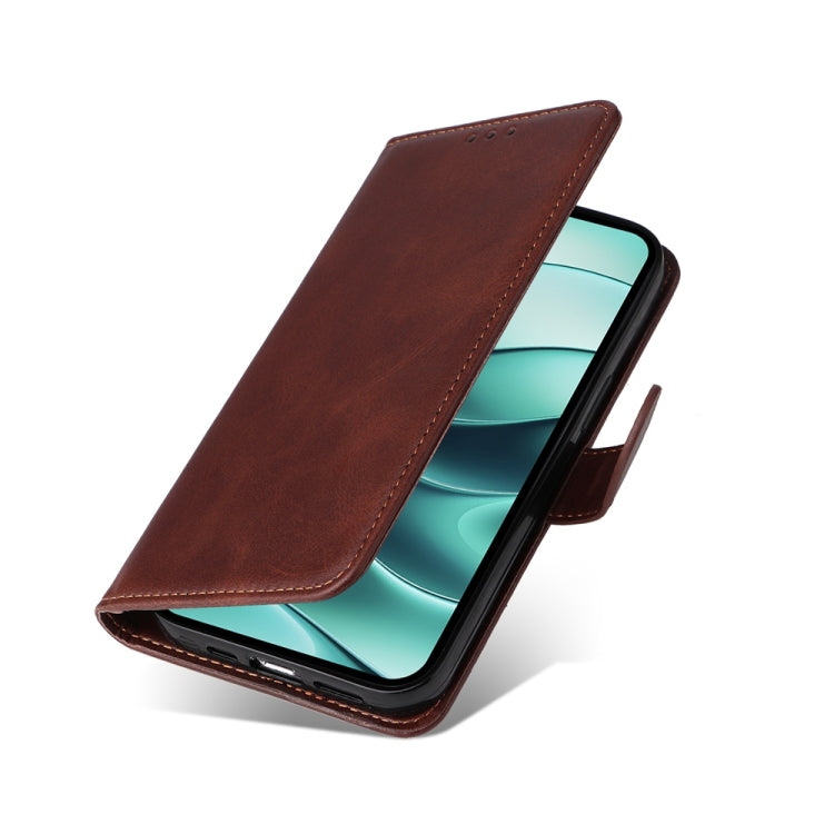 For Redmi Note 14 5G Classic Calf Texture Flip Leather Phone Case