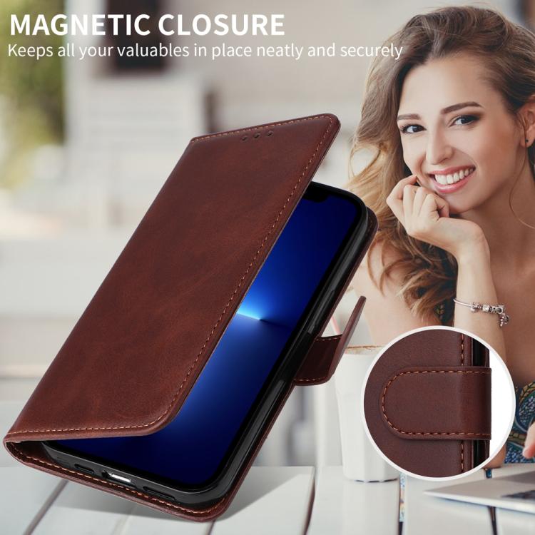 For Redmi K80 Classic Calf Texture Flip Leather Phone Case