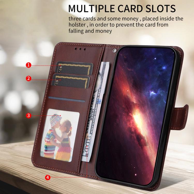 For Redmi Note 14 4G 164.84mm Classic Calf Texture Flip Leather Phone Case
