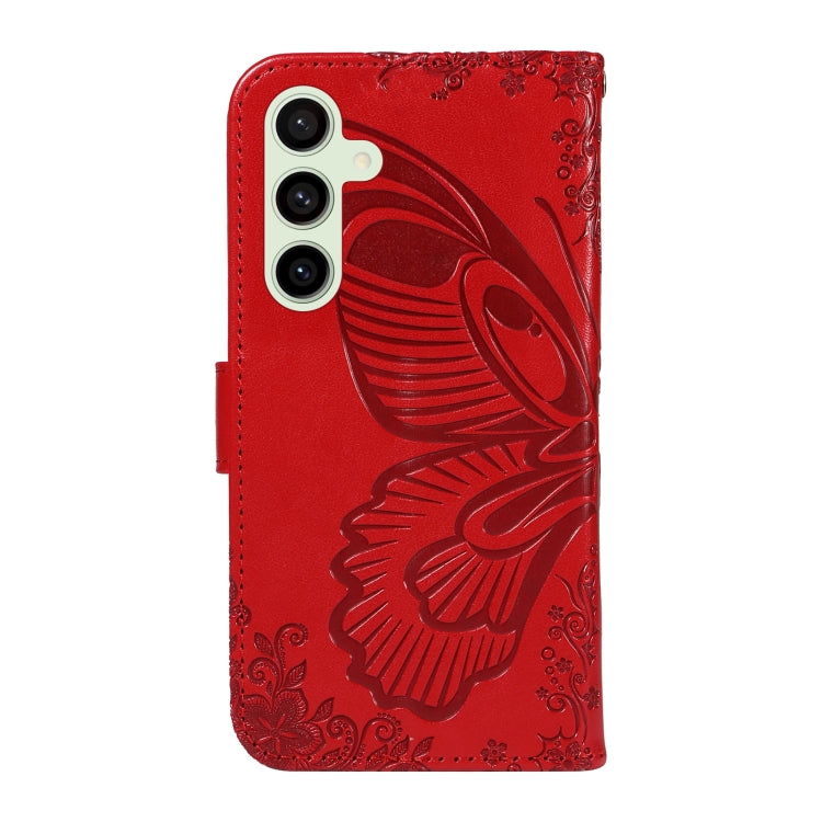 For Galaxy S24 FE 5G Swallowtail Butterfly Embossed Leather Phone Case