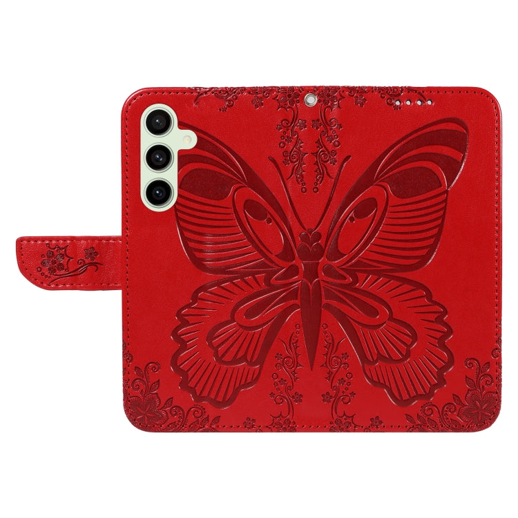 For Galaxy S24 FE 5G Swallowtail Butterfly Embossed Leather Phone Case