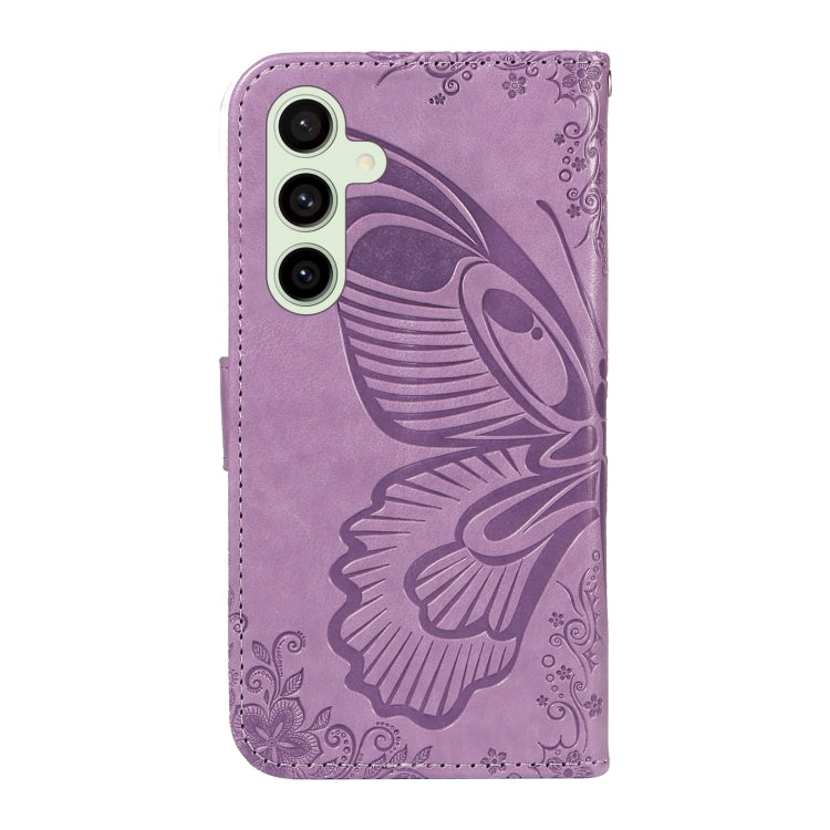For Galaxy S24 FE 5G Swallowtail Butterfly Embossed Leather Phone Case