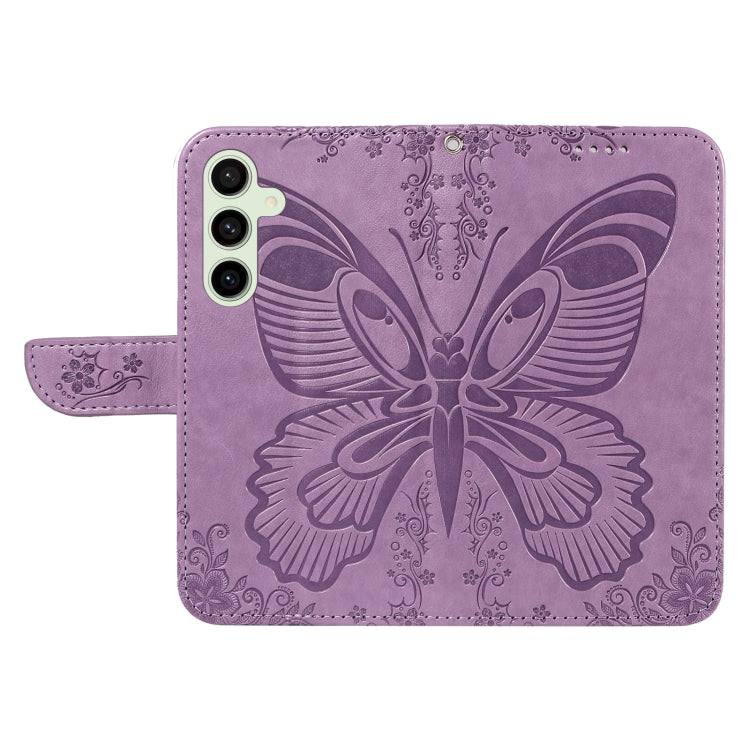 For Galaxy S24 FE 5G Swallowtail Butterfly Embossed Leather Phone Case