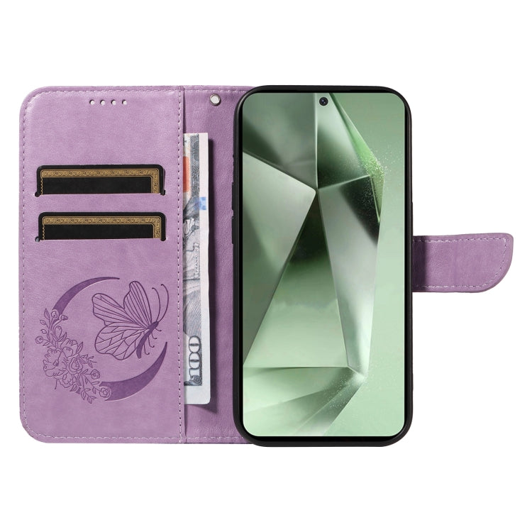 For Galaxy S24 FE 5G Swallowtail Butterfly Embossed Leather Phone Case