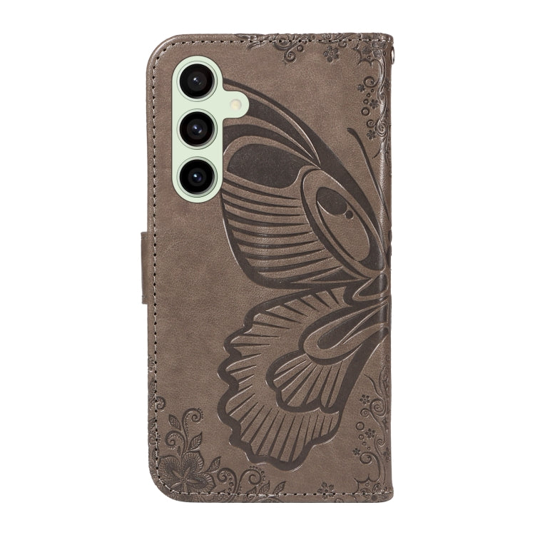 For Galaxy S24 FE 5G Swallowtail Butterfly Embossed Leather Phone Case