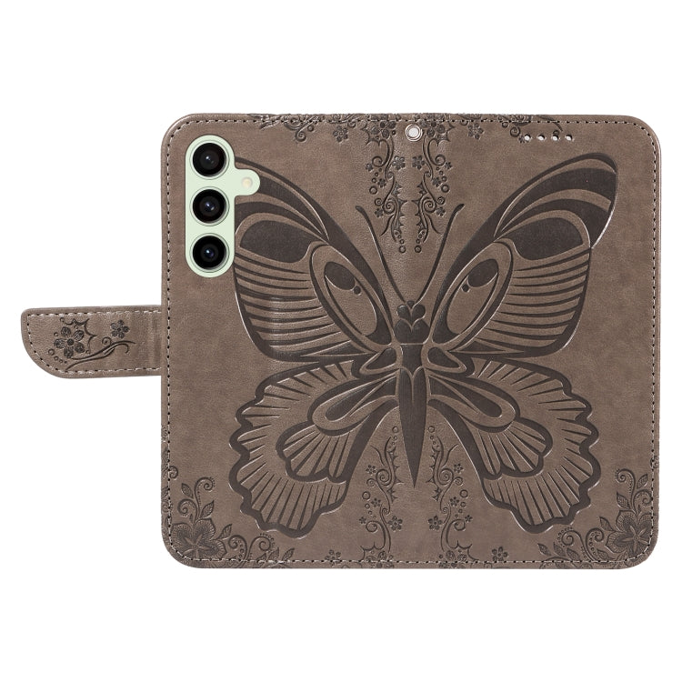 For Galaxy S24 FE 5G Swallowtail Butterfly Embossed Leather Phone Case